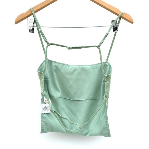 Camila Coelho Rousseau Set Linen Cargo Skirt Backless Shirt Y2K Small Sage Green - Picture 5 of 14